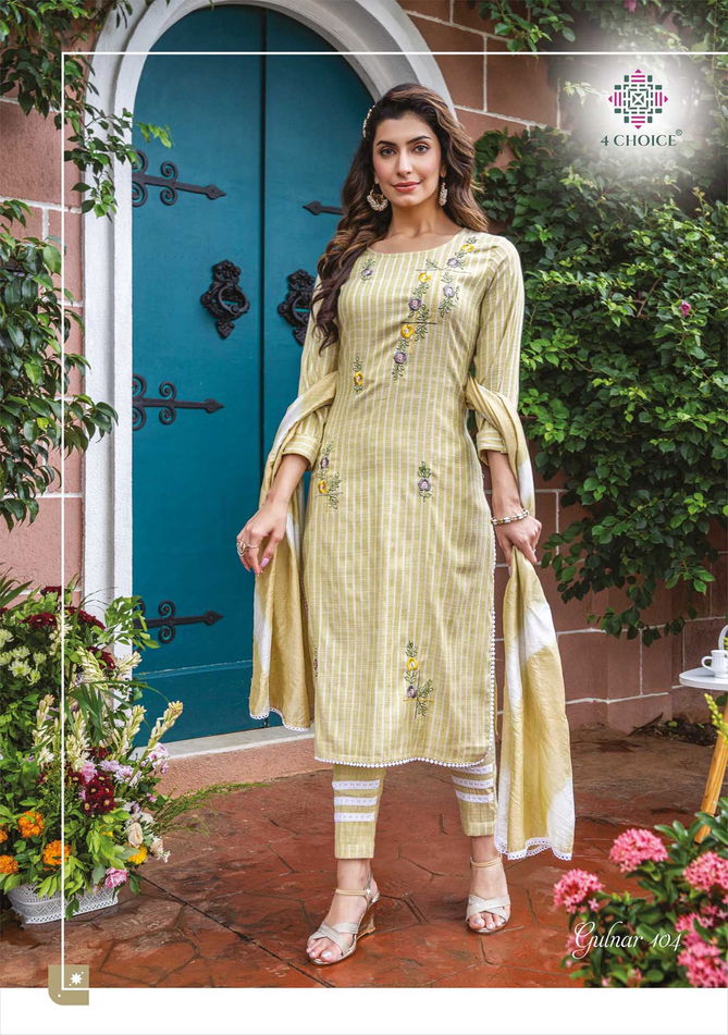 Gulnar By 4 Choice Readymade Salwar Suits Catalog